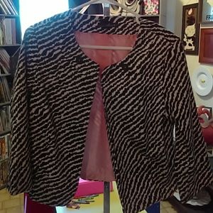 Black and white blazer